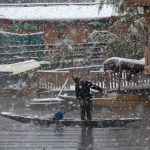 J&K Residents Wake Up To Snow-Covered Roads, Highways