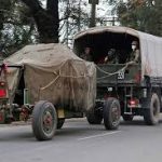 BSF Truck Set Ablaze After Accident Leaves 3 Injured